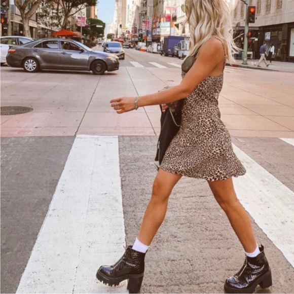 Audrey 3+1 Dresses & Skirts - AUDREY 3+1 Dress Womens Sz Medium Brown Animal Print Slip dress